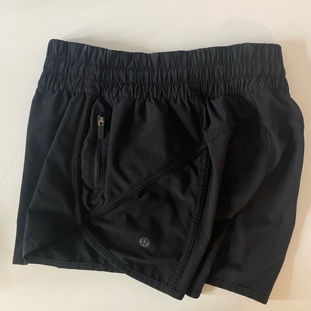 Black Lululemon shorts size 6